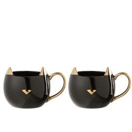 Lot poterie noir h.9cm