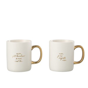 Lot poterie blanc h.10cm