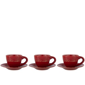 Lot porcelaine rouge h.0.354cm