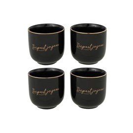Set porcelaine noir h.6.9cm