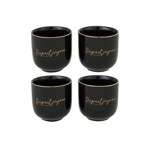 Set porcelaine noir h.6.9cm