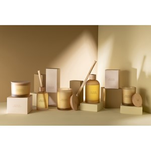 Diffuseur paraffine jaune h.35.5cm