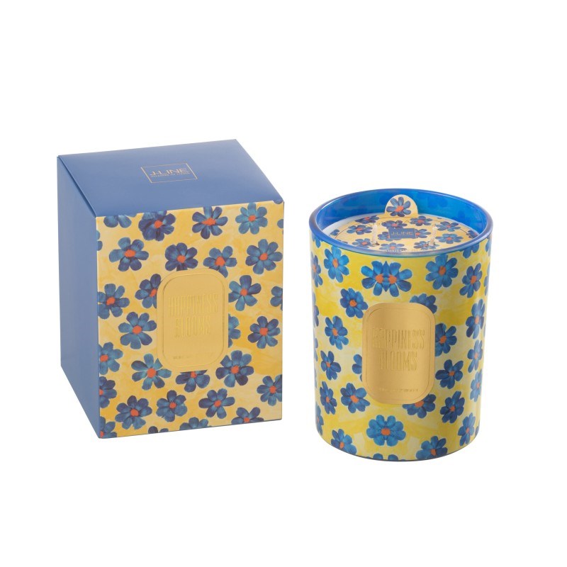J-line - Bougie paraffine multicouleur h.13.5cm