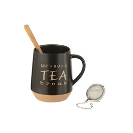 Tasse céramique noir h.23.8cm