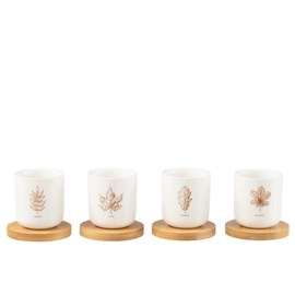 Lot céramique marron h.6.4cm