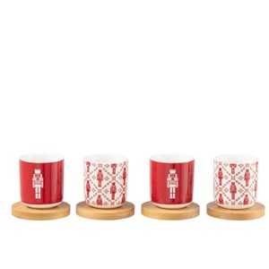Lot céramique rouge h.7.5cm
