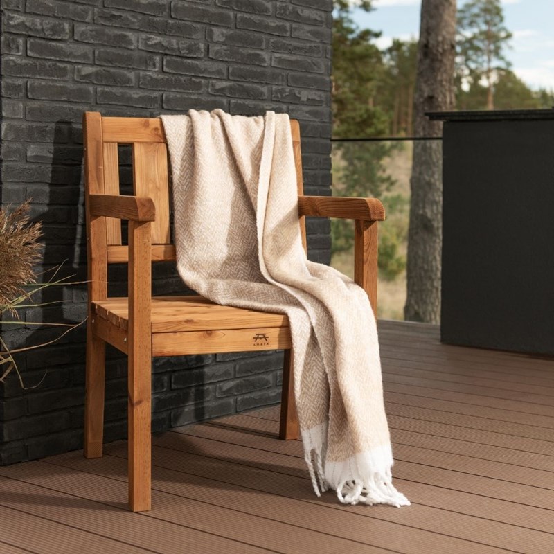 Petit banc de jardin bois – brun