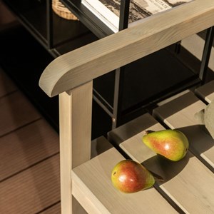 Petit banc de jardin bois – gris