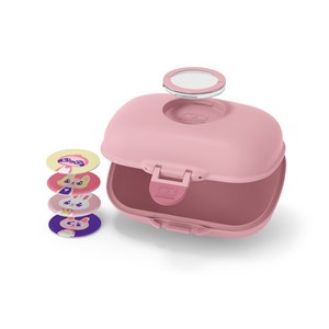 Set repas goûter enfants blanc rose