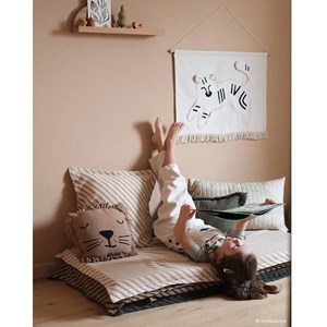 Nobodinoz coussin 34 x 34 cm brodé coton