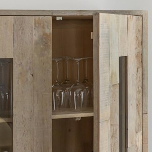 Vitrine bois recyclé et manguier