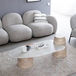 Table basse manguier marbre