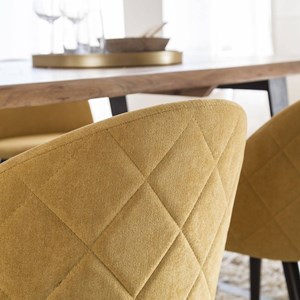 Chaise en tissu moutarde (lot de 2)