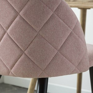 Chaise scandinave tissu et piètement métal