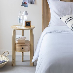 Table de chevet en bois manguier