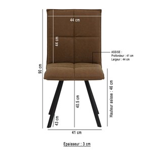 Chaise en polyester pieds compas