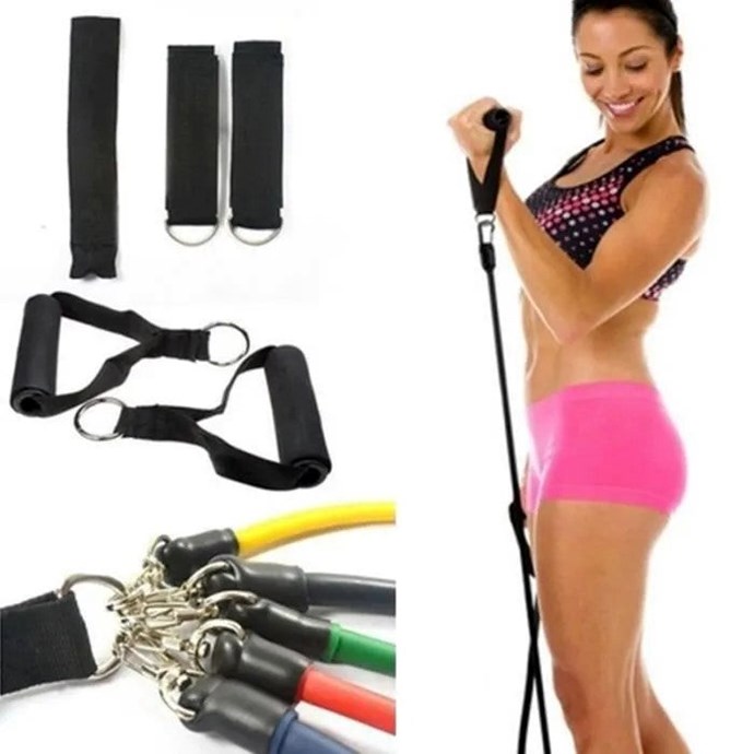 Bandes de résistance pour la musculation, la musculation, la mobilité et le travail de gym | Étirements, thérapie, yoga, distraction, flexibilité et tractions (Noir (13,6 à 22,7 kg