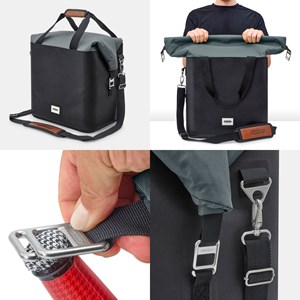 Glacière isotherme-gris-25 litres-contenir 30 canettes-36h glacé-tissu recyclé Gris