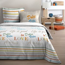 Housse de couette 240x220 + 2 taies