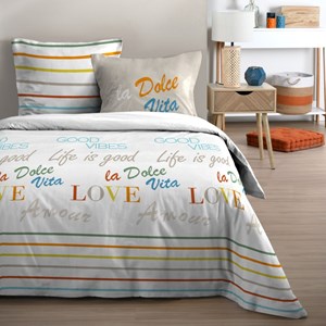 Housse de couette 240x220 + 2 taies