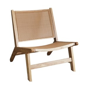 Fauteuil en bois et cannage