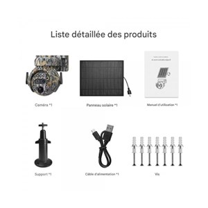 Piège photo 4g - 360° panneau solaire