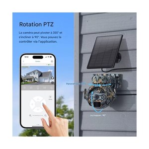 Piège photo wifi - 360° panneau solaire