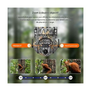 Piège photo wifi - 360° panneau solaire