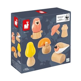 Jeu à visser : oiseaux et champignons