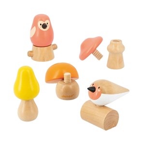 Jeu à visser : oiseaux et champignons