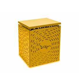 Composteur design petit taille en métal - jaune miel - 100l