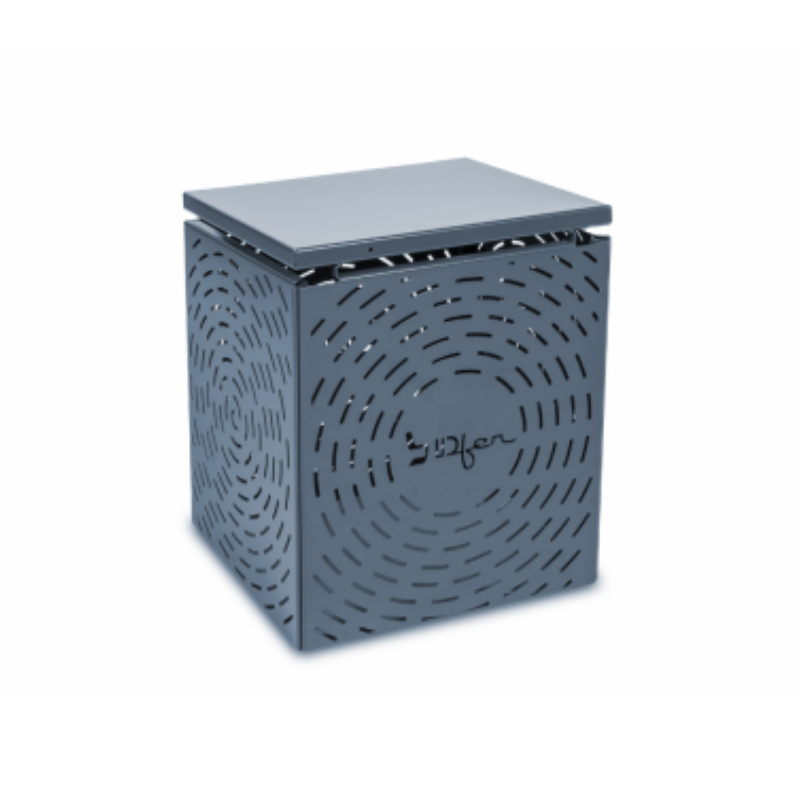 Composteur design petit taille en métal - bleu gris - 100l