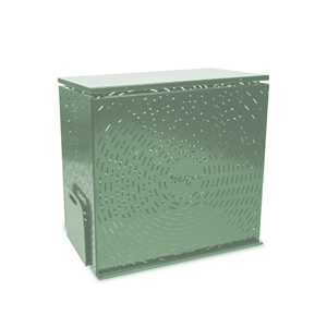 Composteur design taille moyenne en métal - vert pin - 350l