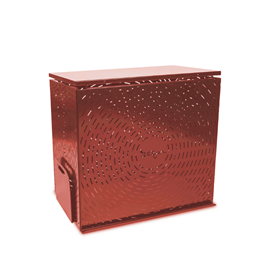 Composteur design taille moyenne en métal - rouge brun - 350l