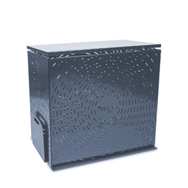 Composteur design taille moyenne en métal - bleu gris - 350l