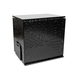 Composteur design grand format en métal - noir - 450l