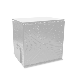 Composteur design grand format en métal - gris télé - 450l