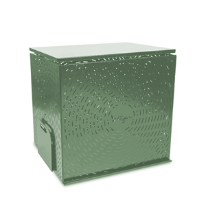 Composteur design grand format en métal - vert pin - 450l