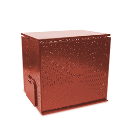 Composteur design grand format en métal - rouge brun - 450l