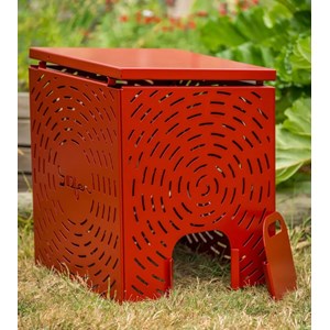 Composteur design grand format en métal - rouge brun - 450l