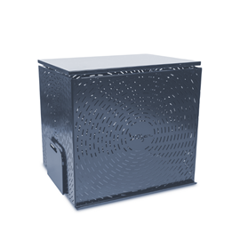 Composteur design grand format en métal - bleu gris - 450l