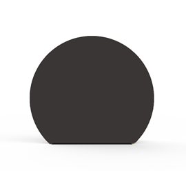 Plaque décorative pour composteur - plane et ronde - noir