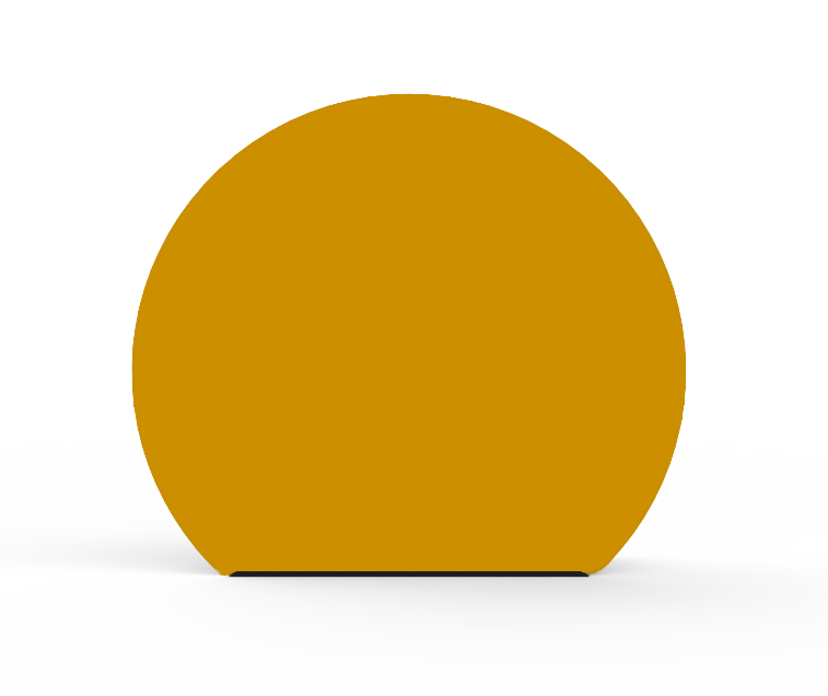 Idfer - Plaque décorative pour composteur - plane et ronde - jaune miel