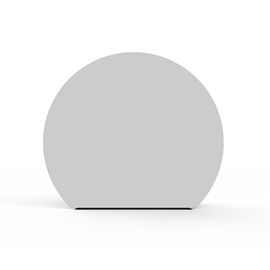 Plaque décorative pour composteur - plane et ronde - gris télé