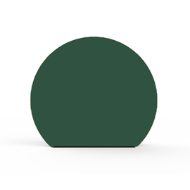 Plaque décorative pour composteur - plane et ronde - vert pin