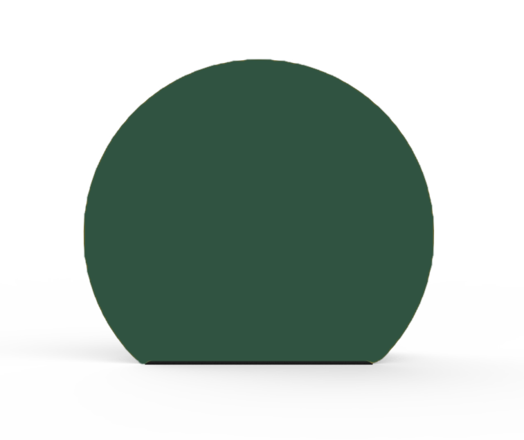 Plaque décorative pour composteur - plane et ronde - vert pin