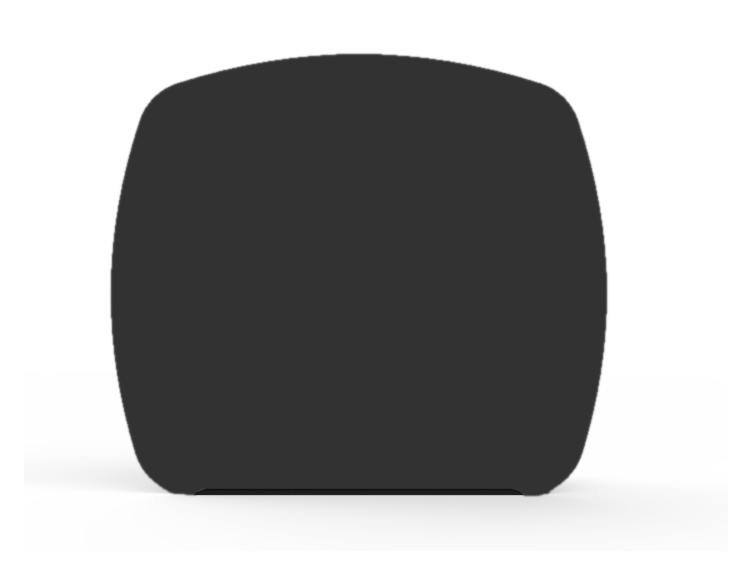 Plaque décorative pour composteur - plane et carrée - noir