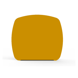 Plaque décorative pour composteur - plane et carrée - jaune miel