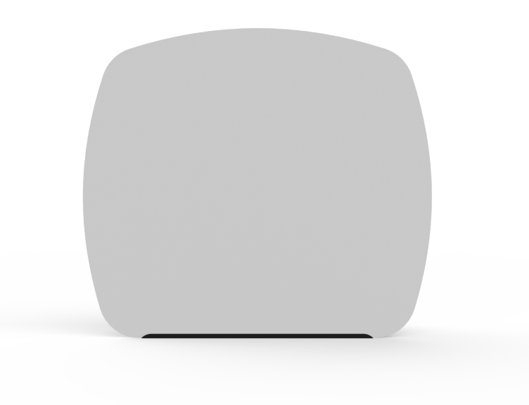 Plaque décorative pour composteur - plane et carrée - gris télé