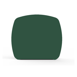 Plaque décorative pour composteur - plane et carrée - vert pin